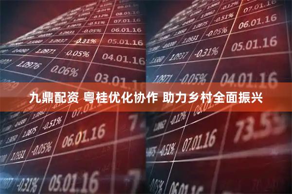 九鼎配资 粤桂优化协作 助力乡村全面振兴