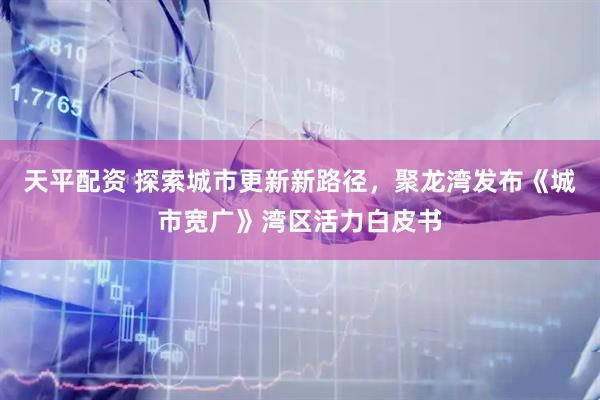 天平配资 探索城市更新新路径，聚龙湾发布《城市宽广》湾区活力白皮书